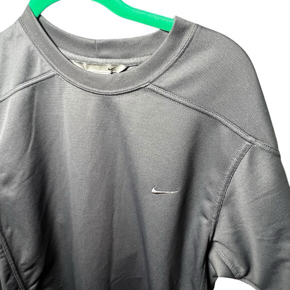 Vintage Y2K Nike Athletic T Shirt Mens LG gray embroidered Swoosh Short Sleeve - Picture 3 of 5